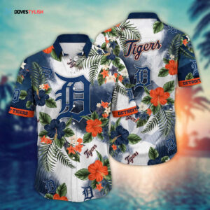 MLB Detroit Tigers Hawaiian Shirt Perfect Gift for Fans Pitch Bloom Collection