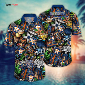 MLB Houston Astros Hawaiian Shirt: Make a Style Statement with Flower Strike Design!