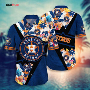 MLB Houston Astros Hawaiian Shirt: Sunset Flower Design for Fans