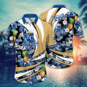 MLB Kansas City Royals Hawaiian Shirt: Flower Bloom For Fans
