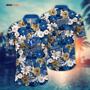 MLB Kansas City Royals Hawaiian Shirt - Flower Floral Fusion Fashion for Fans