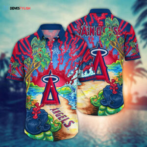 MLB Los Angeles Angels Hawaiian Shirt: Diamond Dreamscape for Sports Fans