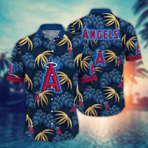 MLB Los Angeles Angels Hawaiian Shirt: Floral Symphony Gift For Fans