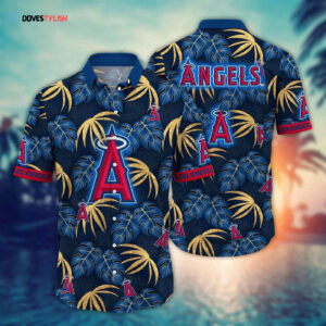 MLB Los Angeles Angels Hawaiian Shirt: Floral Symphony Gift For Fans