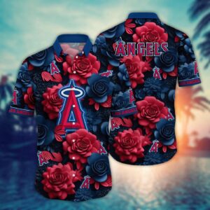 MLB Los Angeles Angels Hawaiian Shirt – Flower Aloha Style for Fans