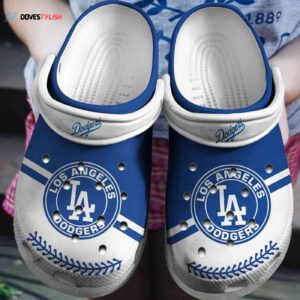 MLB Los Angeles Dodgers Clog-Shoes Clog White – Blue For Fan Baseball