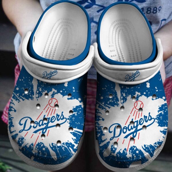 MLB Los Angeles Dodgers Clog-Shoes Clog White – Blues For Fan Baseball