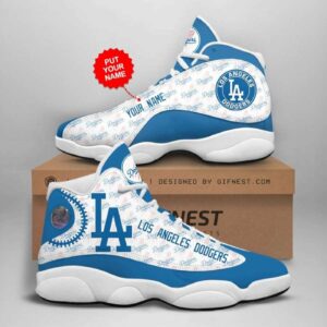 Custom Los Angeles Dodgers Air Jordan 13 Shoes - Personalized Unisex Gift