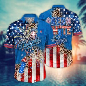 Los Angeles Dodgers Independence Day Aloha Shirt – Vibrant MLB Hawaii Design
