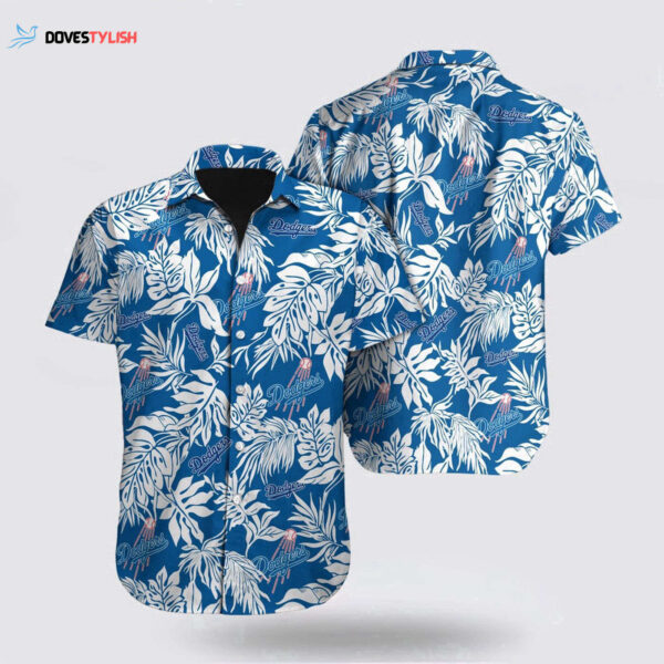 MLB Los Angeles Dodgers Blue Tropical Hawaiian Shirt for Fans