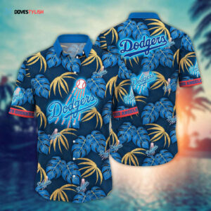 MLB Los Angeles Dodgers Hawaiian Shirt: Floral Symphony Fan Gift