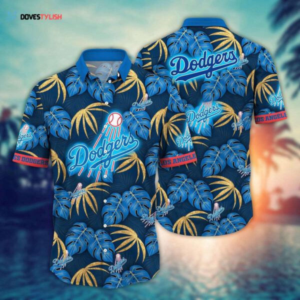 MLB Los Angeles Dodgers Hawaiian Shirt: Floral Symphony Fan Gift