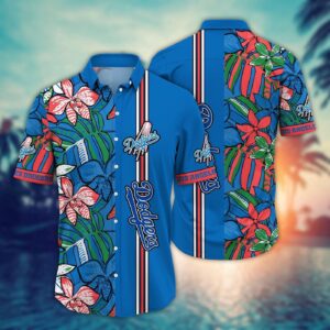 Los Angeles Dodgers Hawaiian Shirt – Summer Swirl Design Perfect Gift for Fans