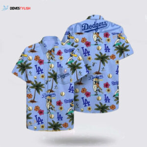 MLB Los Angeles Dodgers Hawaiian Shirt: Sun Sea and Style for Summer Fans