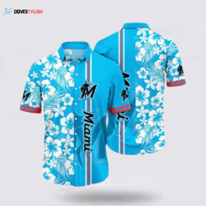 MLB Miami Marlins Hawaiian Shirt: Trendy Coastal Collection for Fans
