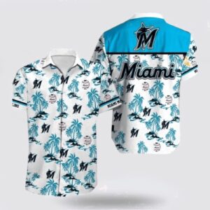 MLB Miami Marlins Hawaiian Shirt: Tropical Elegance for Fan Wardrobe Upgrade