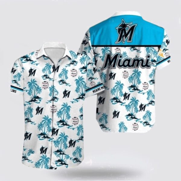 MLB Miami Marlins Hawaiian Shirt: Tropical Elegance for Fan Wardrobe Upgrade
