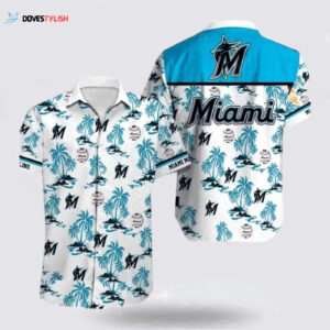 MLB Miami Marlins Hawaiian Shirt: Tropical Elegance for Fan Wardrobe Upgrade