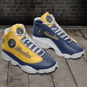MLB Milwaukee Brewers Air Jordan 13 Shoes V2 – Unisex Gift