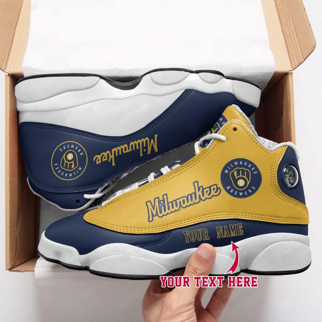 Custom Milwaukee Brewers Air Jordan 13 Shoes – Personalized Unisex Gift