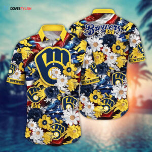 MLB Milwaukee Brewers Hawaii Shirt: Independence Day Design for Stylish Fans
