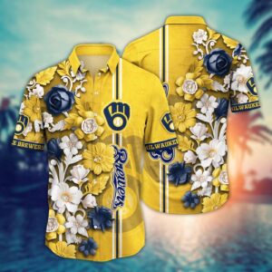 MLB Milwaukee Brewers Hawaiian Shirt – Luau League Fan Apparel