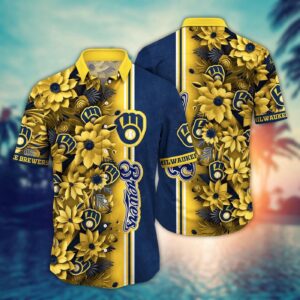 MLB Milwaukee Brewers Hawaiian Shirt: Steal Bases & Show Fans!