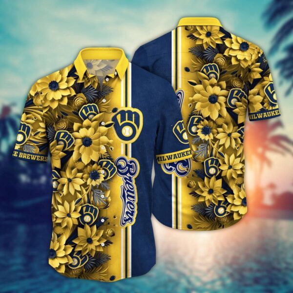 MLB Milwaukee Brewers Hawaiian Shirt: Steal Bases & Show Fans!