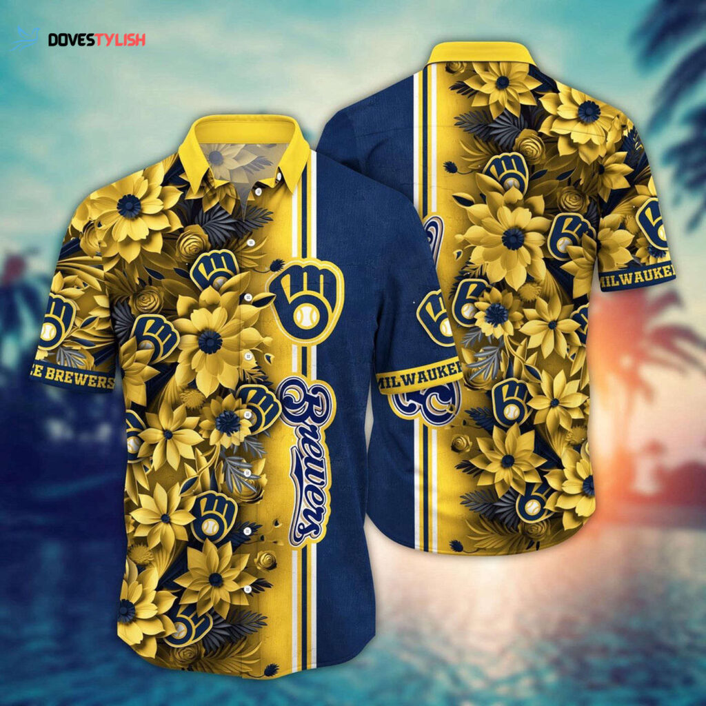 MLB Milwaukee Brewers Hawaiian Shirt: Steal Bases & Show Fans! MLB Milwaukee Brewers Hawaiian Shirt: Steal Bases & Show Fans!