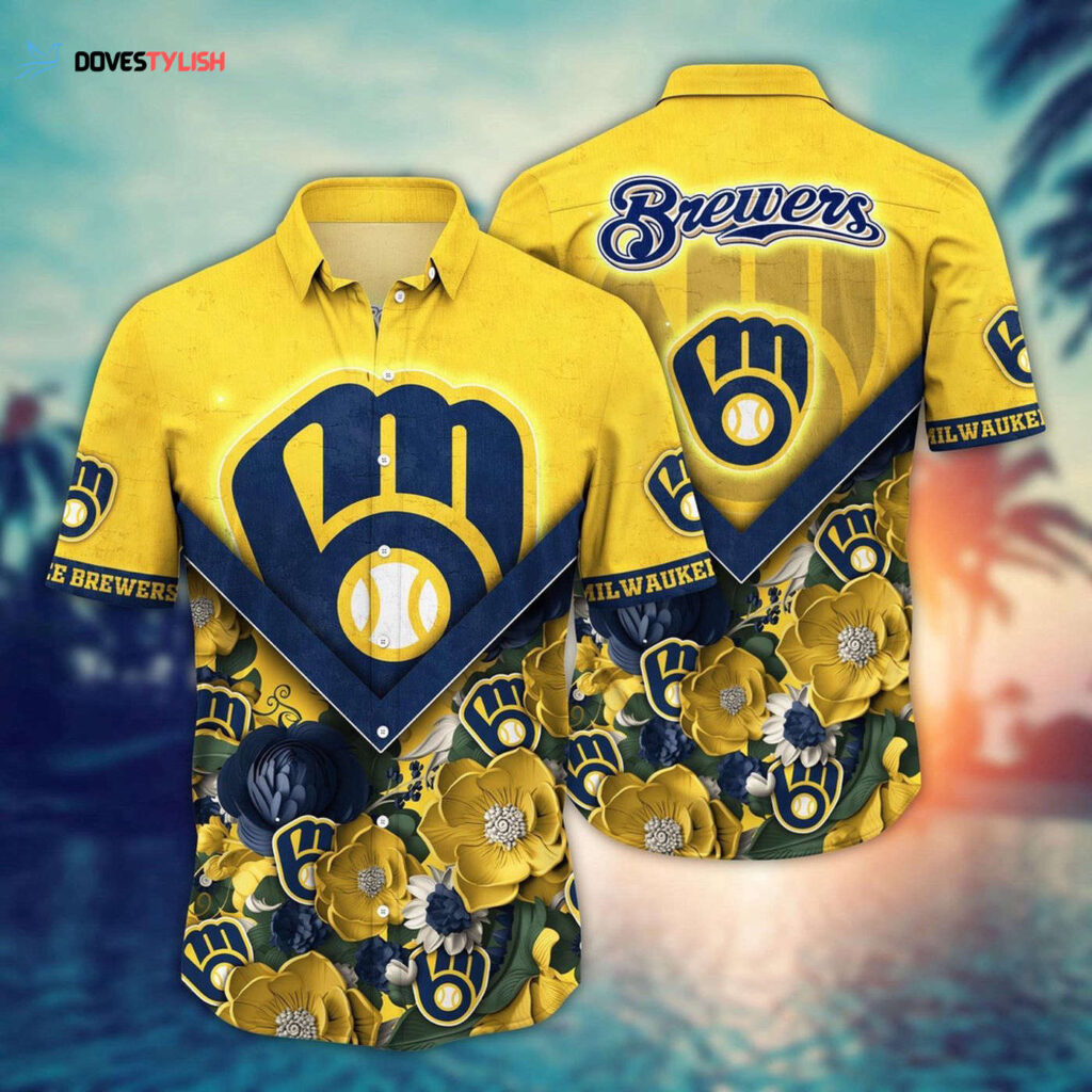 MLB Milwaukee Brewers Hawaiian Shirt: Summer Swing for Sport Fans MLB Milwaukee Brewers Hawaiian Shirt: Summer Swing for Sport Fans