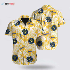 Milwaukee Brewers Hawaiian Shirt - Official MLB Fan Gear with Tropical Pattern