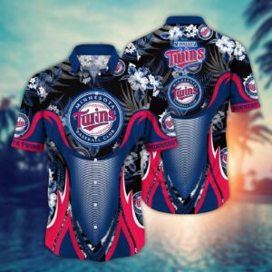 MLB Minnesota Twins Hawaiian Shirt: Flower Grandstand Glamour for Fans