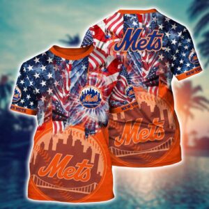 MLB New York Mets Hawaiian Heatwave 3D T-Shirt for Sports Fans