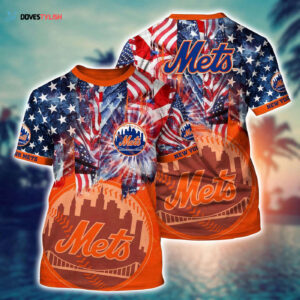 MLB New York Mets Hawaiian Heatwave 3D T-Shirt for Sports Fans