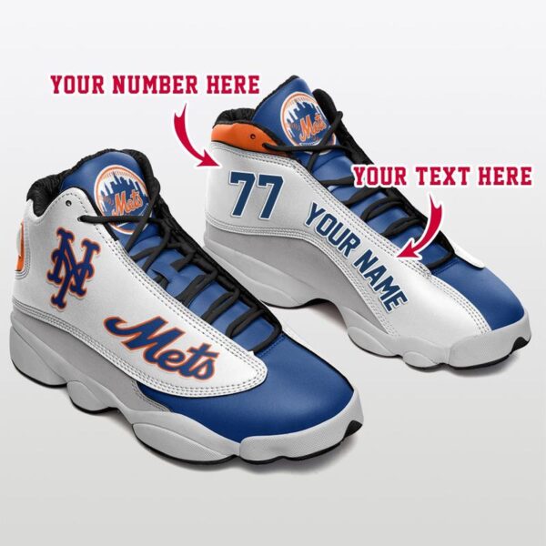 Custom New York Mets Air Jordan 13 Shoes – Personalized Unisex MLB Gift