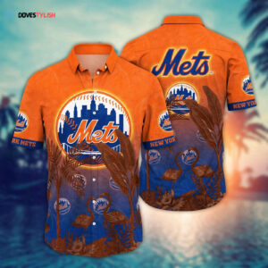 MLB New York Mets Hawaiian Shirt - Sunset Chase Gift for Fans