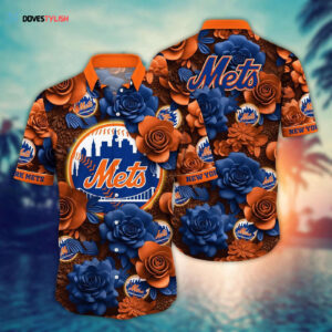 MLB New York Mets Hawaiian Shirt: Flower Aloha Style for Fans