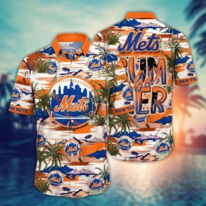 MLB New York Mets Hawaiian Shirt: Flower Grand Slam for Fans