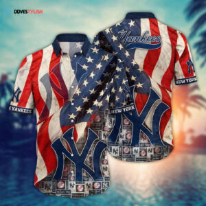 MLB New York Yankees Hawaiian Shirt - Floral Swing for Fans