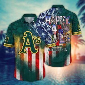 Oakland Athletics Independence Day Hawaiian Shirt: Trendy MLB Top for Cool Fans