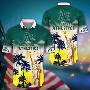 MLB Oakland Athletics Hawaiian Shirt: Sunrise to Sunset for Cool Fans!