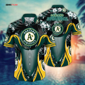 MLB Oakland Athletics Hawaiian Shirt: Flower Grandstand Glamour for Fans