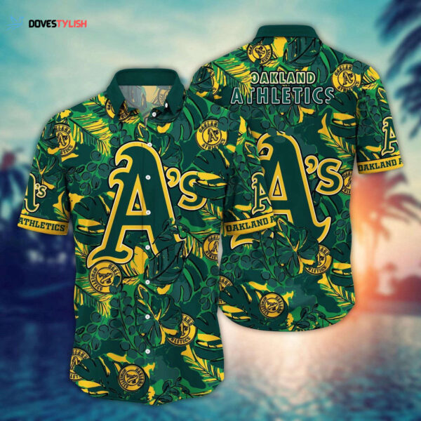 Oakland Athletics MLB Hawaiian Shirt: Fan Paradise with Flower & Palm Tree Design