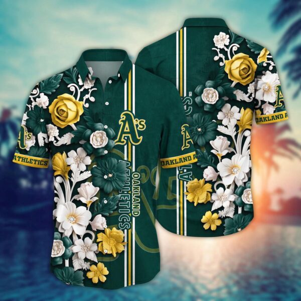 MLB Oakland Athletics Hawaiian Shirt: Luau League Look for Sport Fans