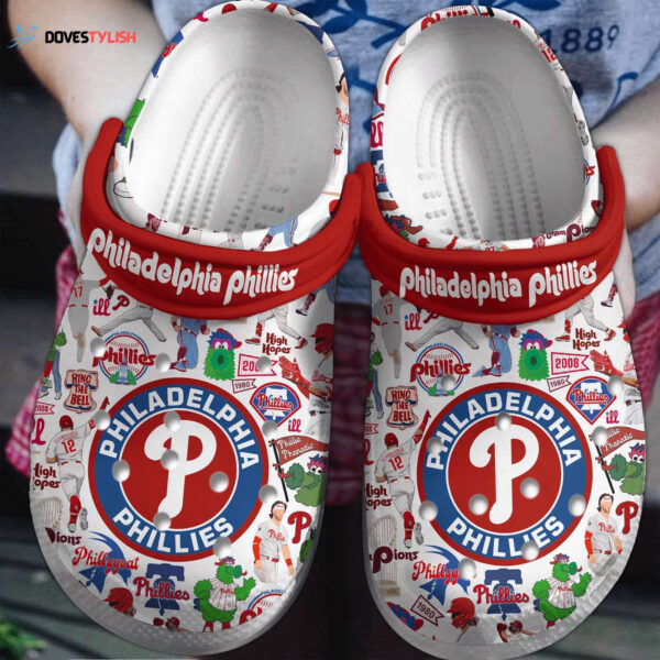 MLB Philadelphia Phillies Clog-Shoes Crocband Clogs Shoes For Men Women Fans