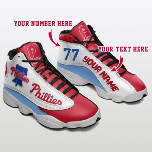 Custom MLB Philadelphia Phillies Air Jordan 13 Shoes - Personalized Unisex Gift