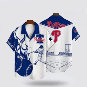MLB Philadelphia Phillies Hawaiian Shirt – Chic Coastal Vibes for Summer Fans