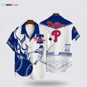 MLB Philadelphia Phillies Hawaiian Shirt - Chic Coastal Vibes for Summer Fans