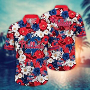 MLB Philadelphia Phillies Hawaiian Shirt: Flower Floral Fusion Fashion For Fans
