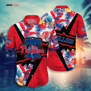 MLB Philadelphia Phillies Hawaiian Shirt: Swing Into Sunset with Fans